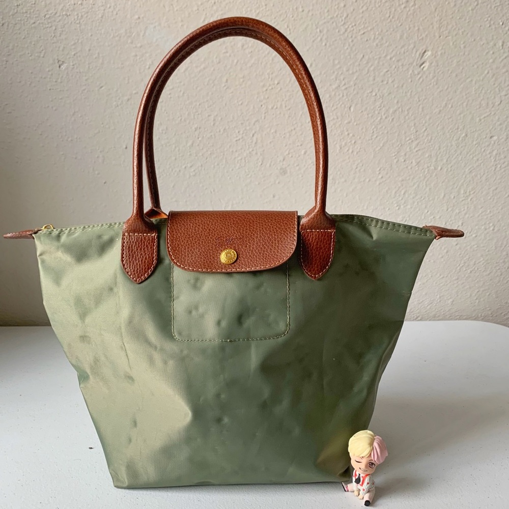 Longchamp Style Bag Le Pliage Green Nylon Shoulder Tote